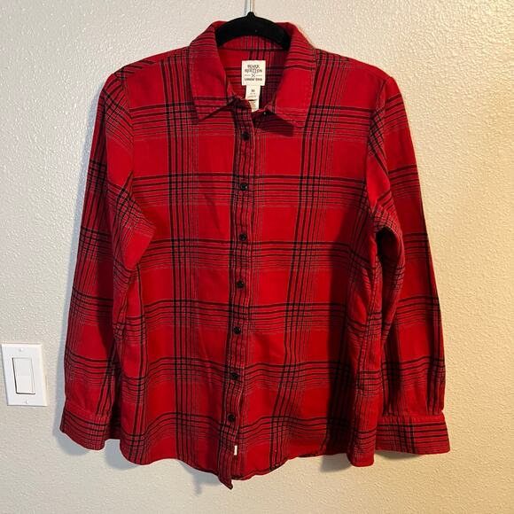 Lands' End Tops - Blake Shelton X Lands End Red Plaid Flannel Button Up Shirt Size M